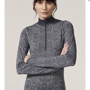 Varley Laurel Half Zip Pullover- snakeskin print